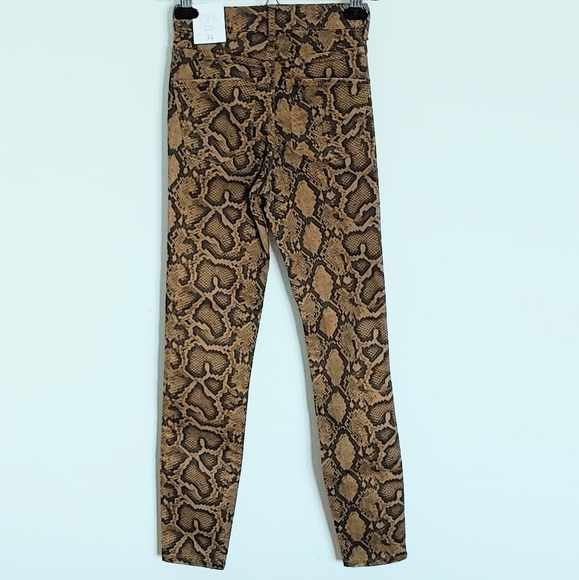 NWOT Snake Print Pants Hi-Rise Skinny Size… - Picture 2 of 6
